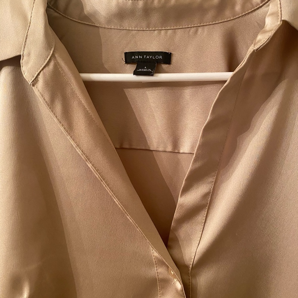 Ann Taylor Light Tan Blouse - Picture 4 of 5